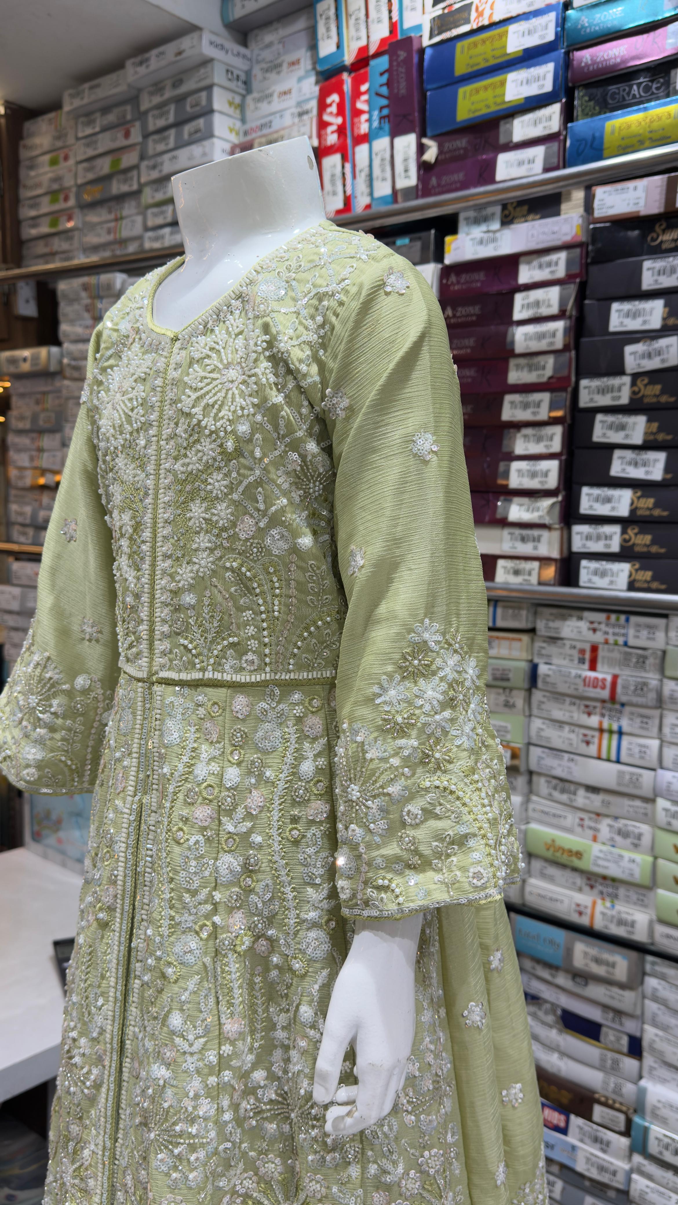 Front Cut Lehenga with Heavy Sharara for Kids | Designer Wedding Ethnic Wear | Hashmi Collection